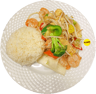 Wok-Garnelen